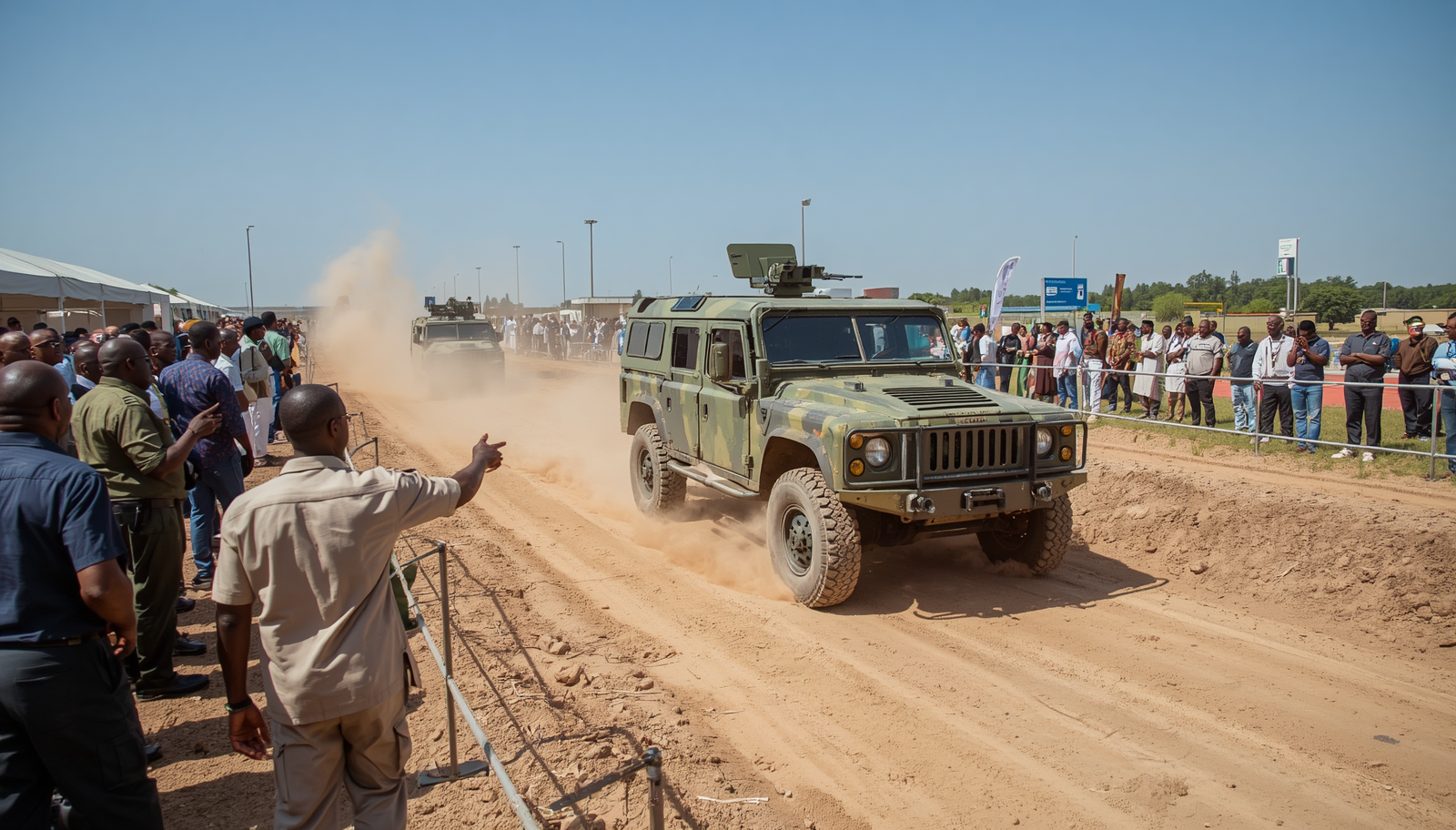 Realistic Live Demonstration Of Wheeled Military Vehicle Mobilityr