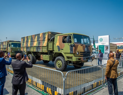 Outdoor Static Display Of Military Transport Truck