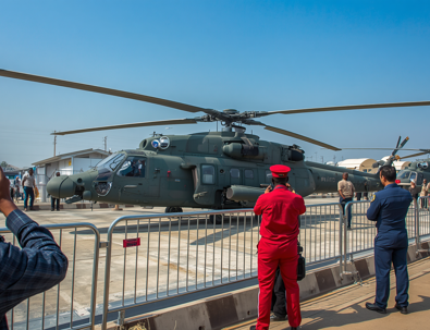 Static Display Of Military Helicopter