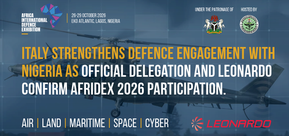 Italy Strengthens Defence Engagement With Nigeria As Official Delegation And Leonardo Confirm AFRIDEX 2026 Participation.